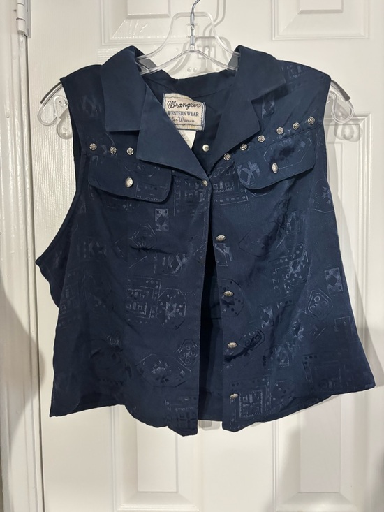 Wrangler Jackets & Blazers - Wrangler Navy Western Snap Shirt Jacket